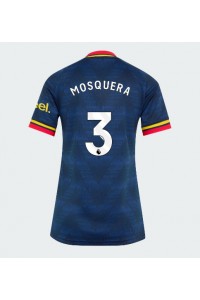 Arsenal Cristhian Mosquera #3 Jalkapallovaatteet Naisten Vieraspaita 2026-27 Lyhythihainen